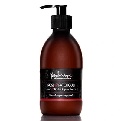 Image of The Highland Soap Company Rose &amp; Patchouli Hand Body Lotion 300ml