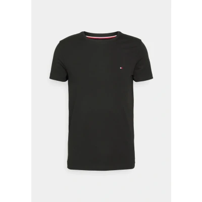 Image of Tommy Hilfiger Men’s Short Sleeve Core Stretch Slim Fit T Shirt, Black (Black), XXL