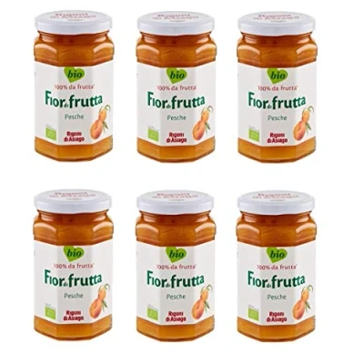 Image of 6x Rigoni di Asiago Fiordifrutta BIO Peach Jam 250g