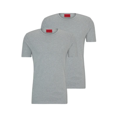 Image of HUGO Round 2 PACK Basic Tshirt, Men&#039;s, Size: XL, Grey/grey