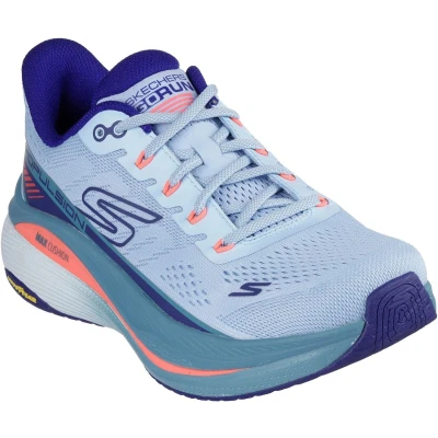 Image of Skechers MAX Cushioning Propulsion Trainers, Women&#039;s, Size: 3, Light blue/navy Textile/synthetics