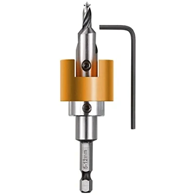 Image of kwb Hardwood Drill Ø 5 Mm Made of Hss M2 with Countersink, Adjustable Depth Stop and 1/4&quot; Hexagonal Shank