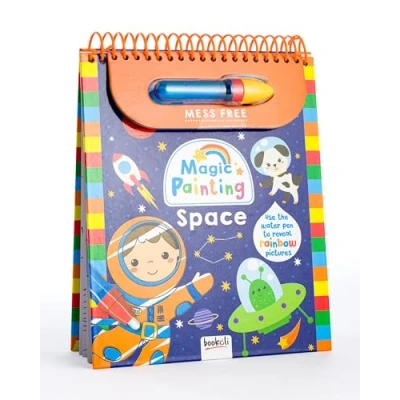 Image of Bookoli Magic Painting : Space Mess Free Colouring Travel Toys for Toddlers Gifts Boys