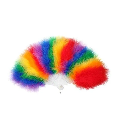 Image of Wicked Costumes Adult Unisex Rainbow Fan Fancy Dress Accessory
