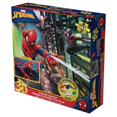 Image of PRIME 3D Marvel Comics Spider Man Double Sided Puzzle Lenticular Jigsaw 46cm x 31cm 200 pcs Games &amp; Puzzles Ages 6+