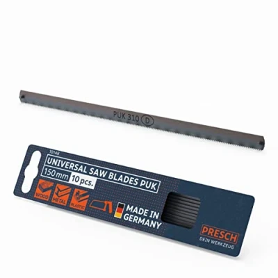 Image of Presch Universal junior hacksaw blades 150mm 10 pcs Original PUK saw blade set for hand saws wood, metal and plastics