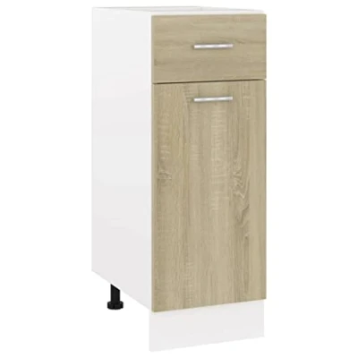 Image of vidaXL Kitchen Cabinet Furniture Dining Room Equipment Storage Side Cupboard Buffet Organiser Stand Sideboard Sonoma Oak Engineered Wood