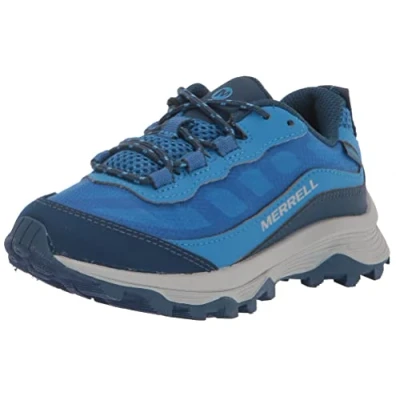 Image of Merrell Moab Speed Low WTRPF Hiking Shoe, Blue, 5 UK
