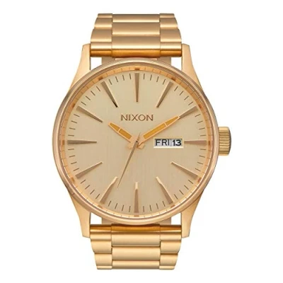 Image of NIXON Men&#039;s Analog Quartz Watch with Leather Strap A356 502 00