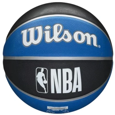 Image of Wilson Basketball, NBA Team Tribute Model, ORLANDO MAGIC, Outdoor, Rubber, Size: 7