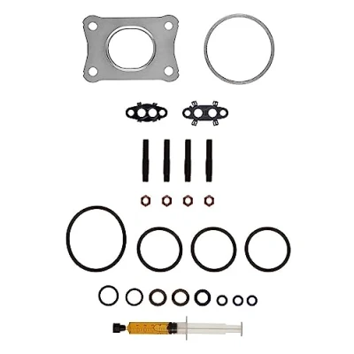 Image of 04E145721G, 04E145721N Mounting Kit, charger AJUSA JTC11709 with studs, syringe oil gaskets/seals VOLKSWAGEN: Passat B8 Variant, Golf 7