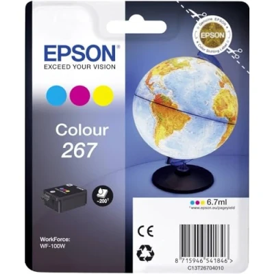 Image of Epson Globe Singlepack Colour 267 ink cartridge