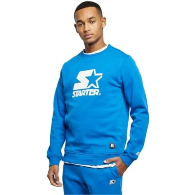 Image of Starter LOGO Crewneck Sweatshirt, Men&#039;s, Size: XXL, Cobaltblue