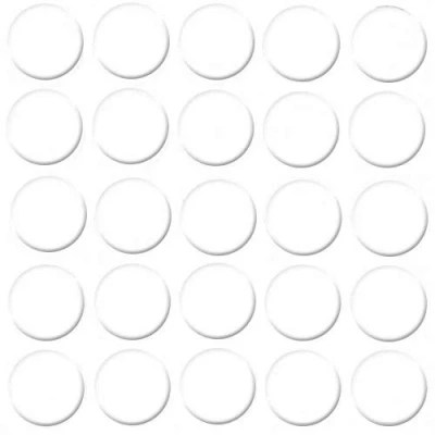 Image of haggiy Self adhesive cover caps for furniture &amp; floors screw round screws drill holes protection Ø14 mm 25 pieces plasters (white cold)