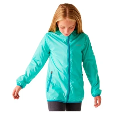 Image of Regatta Kids Lightweight Lever II Waterproof Packaway Jacket Aruba Blue Exotic Plume, Size: 15 16 Years