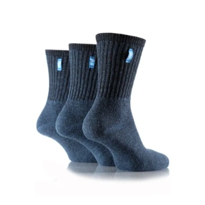 Image of 3 Pair Blue Vintage Socks Ladies 4 7 Jeep