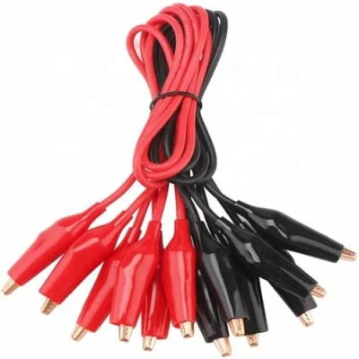 Image of 10 Pcs Crocodile Clips, Small Alligator Clips with Wires Electrical Multimeter Test Leads, Mini Leads