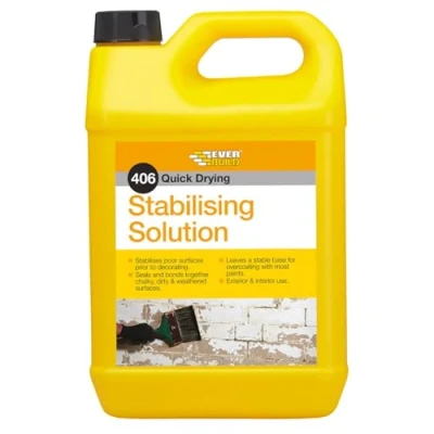 Image of Everbuild 406 Quick Drying Stabilising Solution Clear 5 Litre , Pack of 1