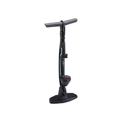 Image of BBB Cycling AirWave Bike Pump Floor with Gauge Hand DualHead 3.0 Universal for Presta Dunlop and Schrader BFP 20 Black