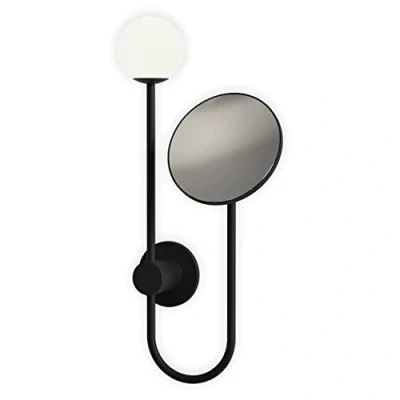 Image of Orb Bathroom Mirrors Matt Black IP44, G9