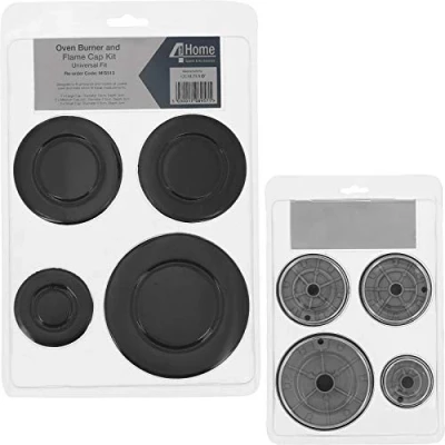 Image of MasterPart Gas Burner Crown &amp; Flame Cap Kit For Beko Oven Cooker Hobs (Small, Medium Large, 55mm 100mm)