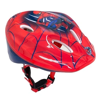 Image of Disney Boys Spiderman Bicycle Helmet, Multi Colour, Size: 52 56 cm