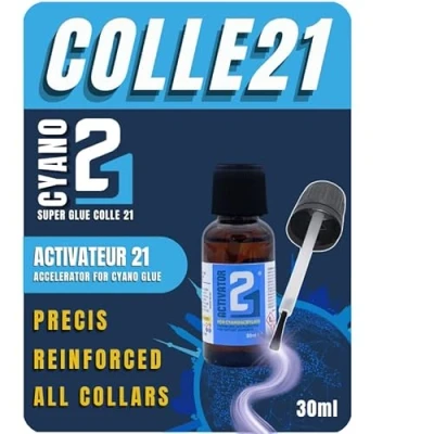 Image of Activator 21 LIQUID WITH APPLICATOR BRUSH OF 30ml. For Super Glue Cyanoacrylate.