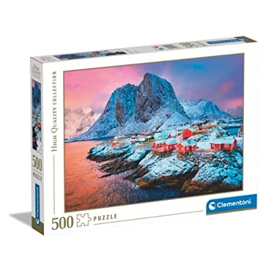 Image of Clementoni 35144 collection Hamnøy Village Jigsaw Puzzle 500 Pieces, For Adults Made In Italy