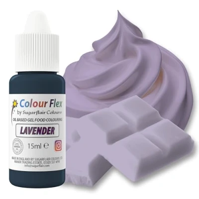 Image of Colour Flex Lavender Oil Based Food Colouring Gel For High Fat Foods; Buttercream, Chocolate, Sugarpaste, Fondant, Icing, Batter &amp; More 15ml