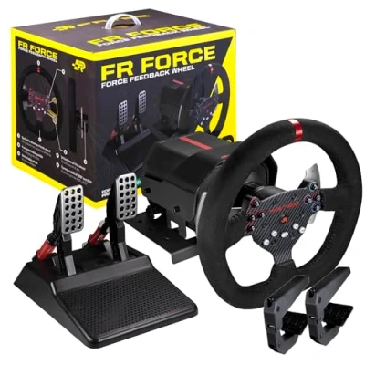 Image of FRTEC FR FORCE 3.2NM STEERING WHEEL DUAL MOTOR DETACHABLE RIM STEEL GEARS AND AXLE ALCANTARA FINISH FOR PS4 Xbox Series One PC