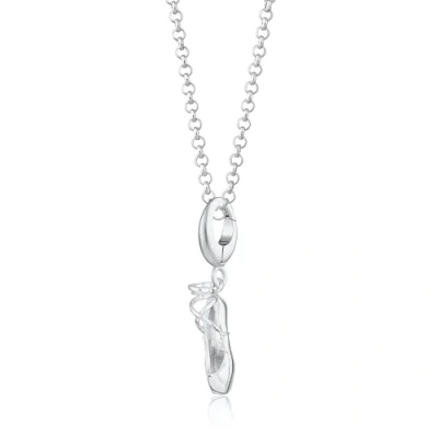 Image of Lily Charmed 925 Sterling Silver Pointe Ballet Shoe Necklace