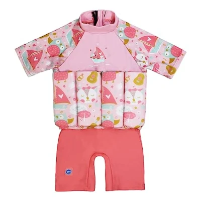 Image of Splash About Unisex Kid&#039;s Sleeved Floatsuit One Piece Swimsuit, Went to Sea, 2 4 Years