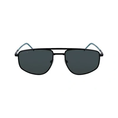Image of Lacoste Men&#039;s Sunglasses L254S Matte Black with Solid Green Lens