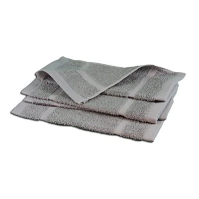 Image of Gözze Set of 4 Faceloths, Soft and Absorbent, 100% Cotton, 30 x cm Silver
