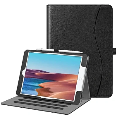 Image of FINTIE Case for iPad 9th / 8th 7th Generation (2021/2020/2019) 10.2 Inch [Corner Protection] Multi Angle Viewing Stand Cover with Pocket &amp; Pencil Holder, Auto Wake Sleep, Black