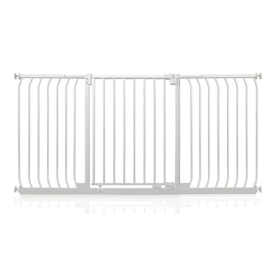 Image of Safetots Elite Pressure Safety Gate, 170cm 179cm, Matt White, Fit Stair Baby Gate for Doors Hallways and Spaces, Barrier, Easy Installation