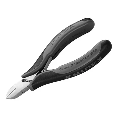 Image of Knipex Electronics Diagonal Cutter ESD with multi component grips 115 mm 77 02