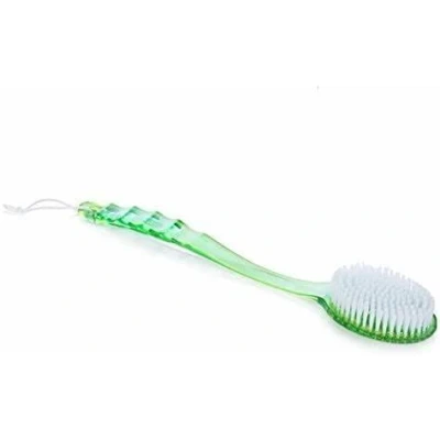Image of Long Handled Cleaning Brush Body Bath Shower Massager Back Skin Spa Soft Bristles Beauty Scrubber Helper（Green）