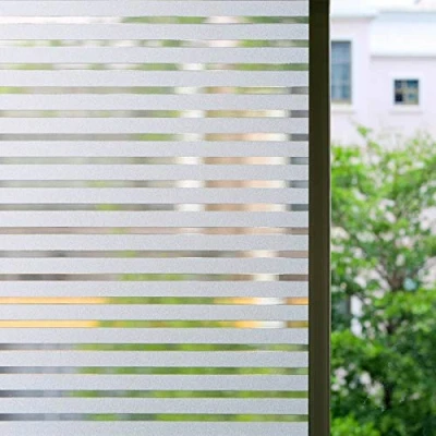 Image of Zindoo Window Film Stain Glass Privacy Cling No Glue Static Decorative Covering Frosted (44 * 200CM)