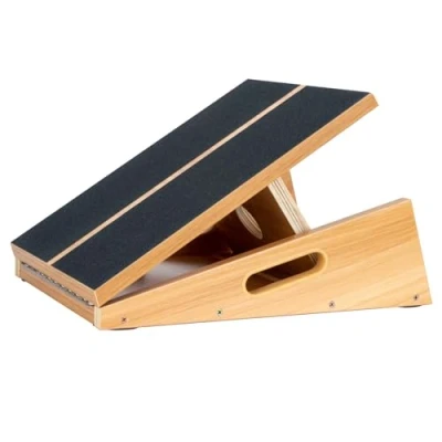 Image of StrongTek Extra Large Wooden Slant Board, Adjustable Incline Board and Calf Stretcher, Stretch Side Handle 16 X 18 Inches, 5 Positions (500 LB Capacity)