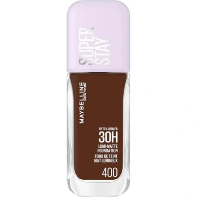 Image of Maybelline New York Super Stay up to 30H Lumi Matte Foundation, Medium Full Coverage, Vegan Formula*, Amino Acids, Niacinamide, Vitamin E Shade 400