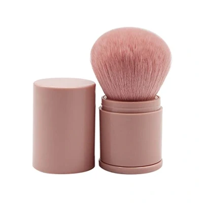 Image of Retractable Kabuki Foundation Brush Portable Makeup Travel Face Blush for Powder Mineral Blending