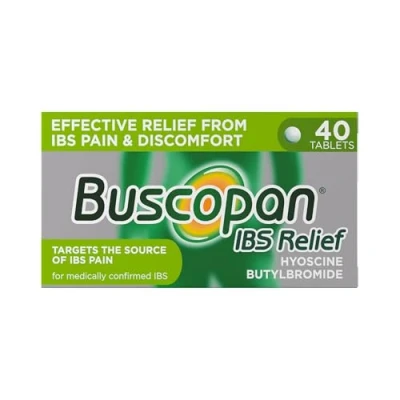 Image of Buscopan IBS Relief Targets the Source of Pain and Cramps starts to work in 15 minutes 40 Tablets from &amp; discomfort, Count (Pack 1)