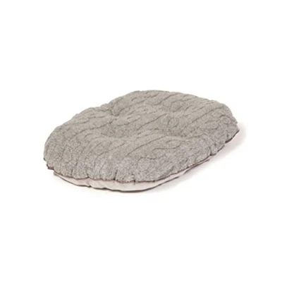 Image of Danish Design Bobble Pewter Grey Machine Washable Cable Knit Dog/Puppy Quilted Mattress 18 Inch