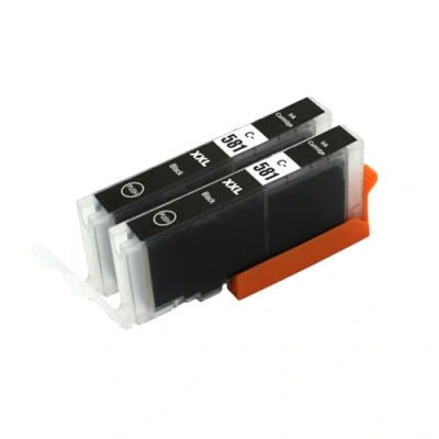 Image of Go Inks 2 Black Ink Cartridges to replace CLI 581Bk Compatible/non OEM for PIXMA Printers