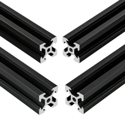 Image of VICHSAMWY Pack of 4 V Type System Profiles 2020 800 mm Aluminium Profile Extrusion Anodised Linear Rail 20 x for 3D Printers DIY CNC Machines etc. (800 mm)