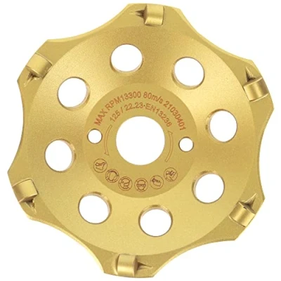 Image of PRODIAMANT PKD Diamond Cup Wheel 125 mm x 22.2 6 Segments Fits Angle Grinder