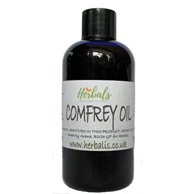 Image of Natural Comfrey Oil Pure Ingredients (Symphytum Officinale) 100ml Ideal Bone Fractures Breaks Wounds Joint Arthritic Pain Relief