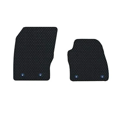 Image of Nicoman Hex Fully Tailored Car Mats Fit (2015 2018 Focus MK3 Post Facelift Hatchback) (Front Set 2 Piece,Black)