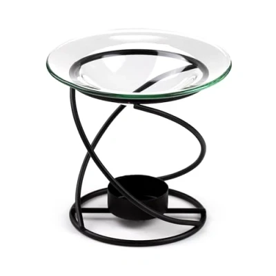 Image of Puckator Eden Black Thin Metal Spiral Oil &amp; Wax Melt Burner
